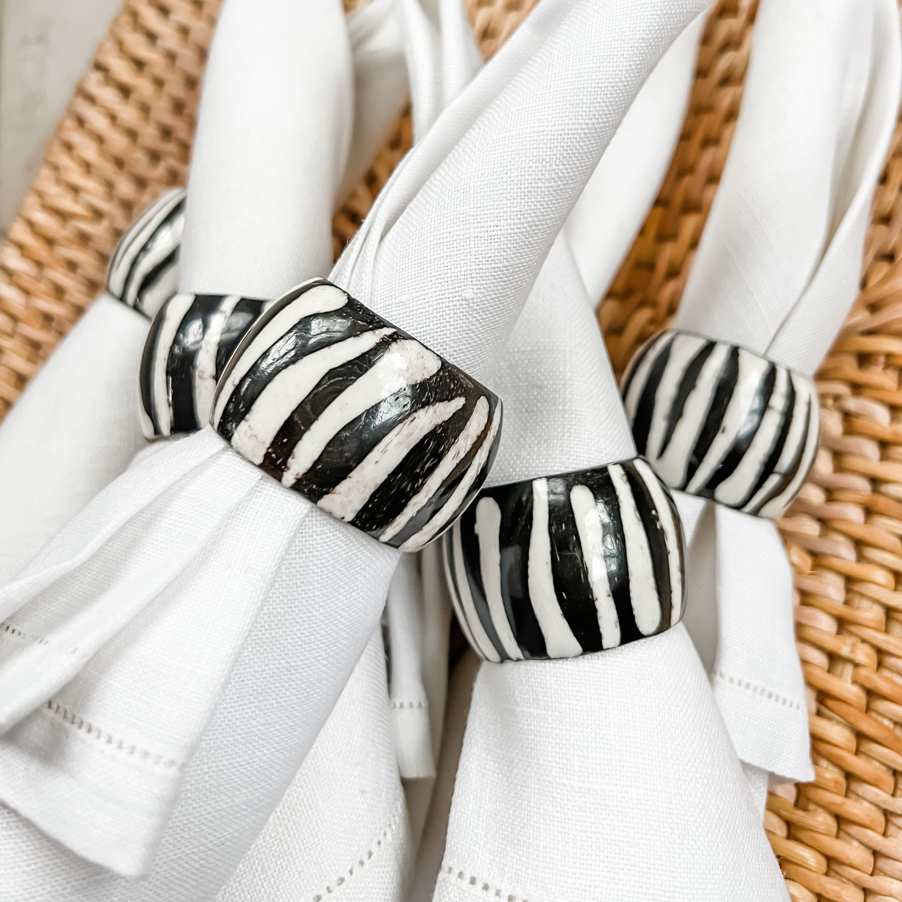 Bone Napkin Ring Set #2