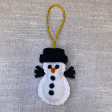 Load image into Gallery viewer, Snowman Ornament from Uganda
