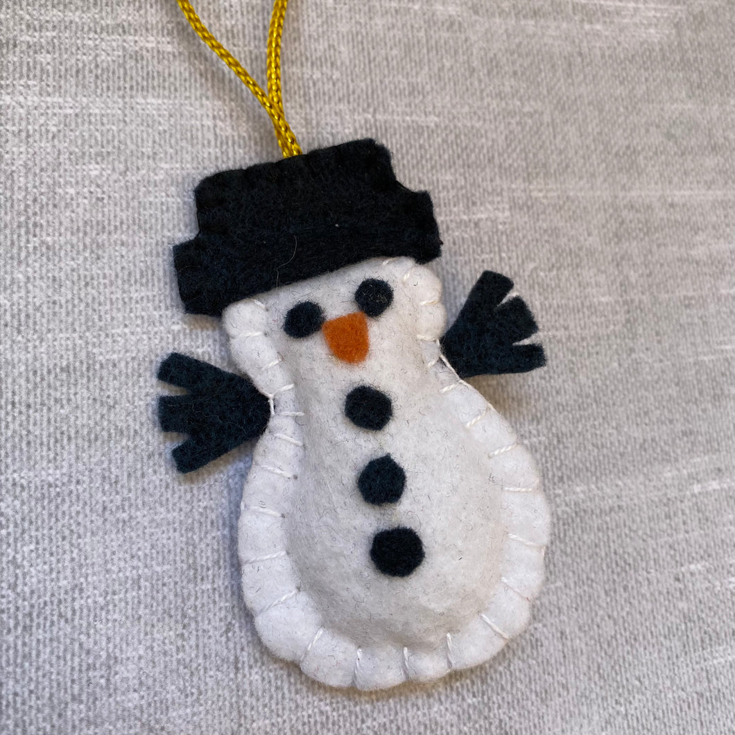 Snowman Ornament from Uganda