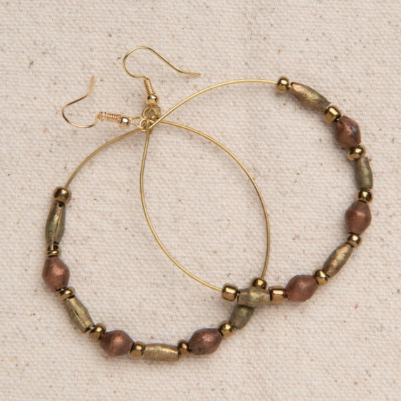 Hoop Earrings with Ammunition