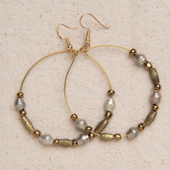 Hoop Earrings with Ammunition