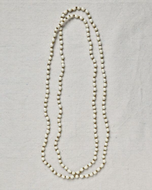 Long Mini Paper Bead Necklace